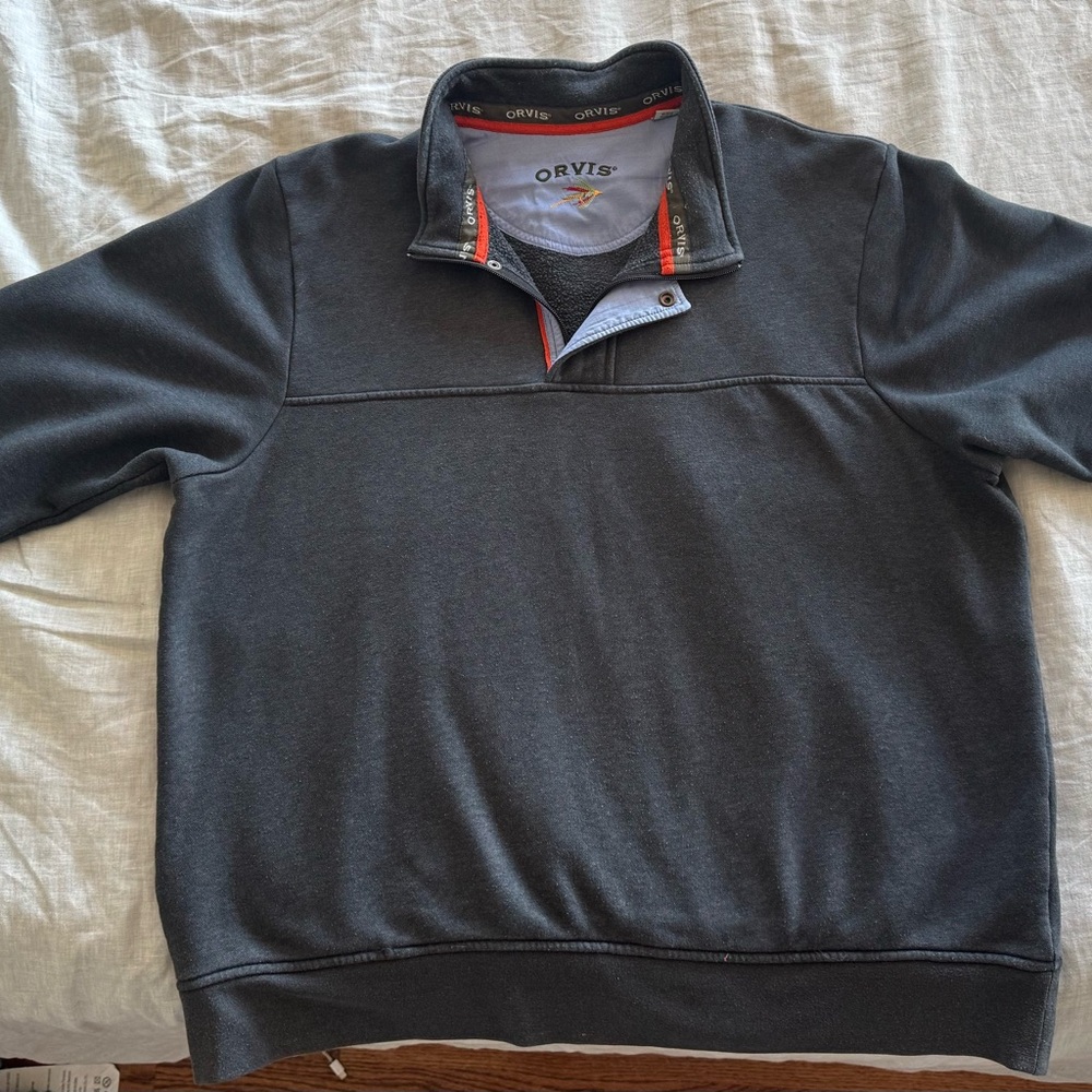 Orvis brand XXL 3/4 button sweatshirt